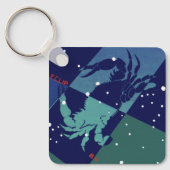 Konstellation von Krebskranken Vintage Zodiakastas Schlüsselanhänger (Vorderseite)