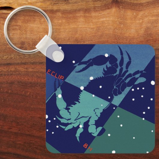 Konstellation von Krebskranken Vintage Zodiakastas Schlüsselanhänger (Vorderseite)