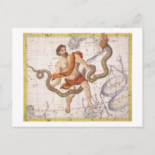 Konstellation von Ophiucus und Serpens, Platte 22 Postkarte