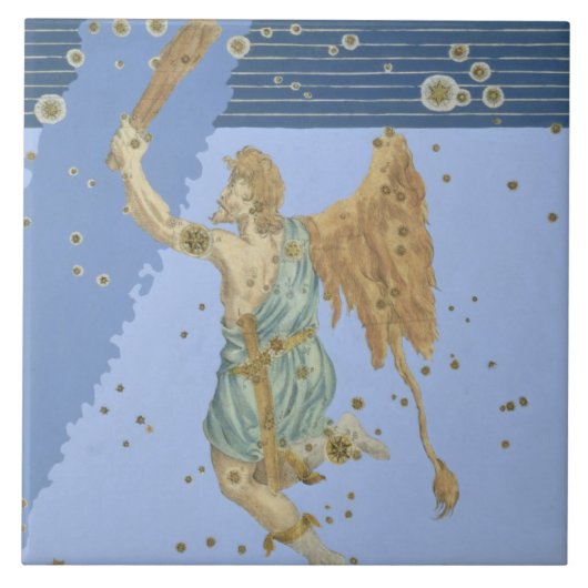 Konstellation von Orion, von "Uranometria" durch Fliese (Vorderseite)