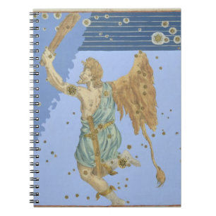 Konstellation von Orion, von "Uranometria" durch Notizblock