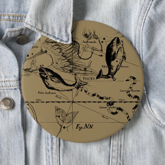 Konstellation von Pisces Hevelius um 1690 Button (Beispiel)