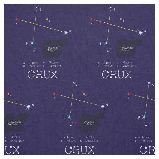 Konstellation von Stars Crux oder Cross Stoff (Muster)