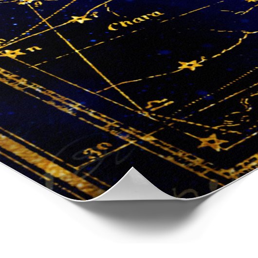 Konstellation von Ursa Major Poster (Ecke)