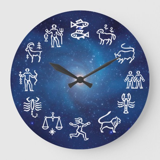 Konstellation (Zodiac) Große Wanduhr (Vorderseite)