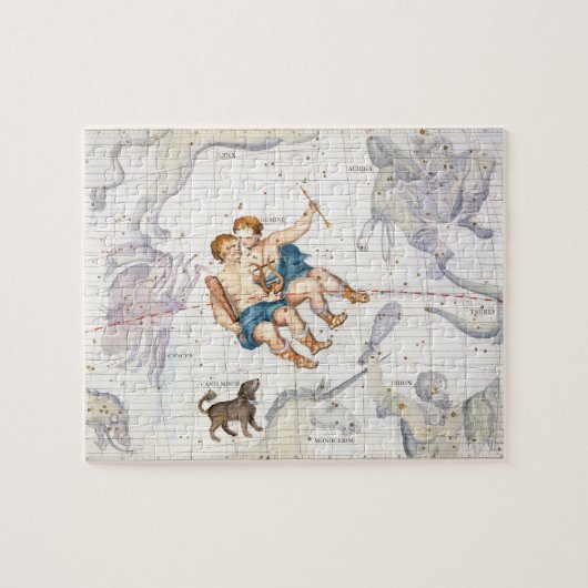 Konstellation Zwillinge mit Canis-Minderjährigem, Puzzle (Horizontal)