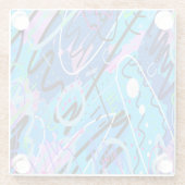 Konstellationen Abstrakter Kunst Glasuntersetzer (Rückseite)