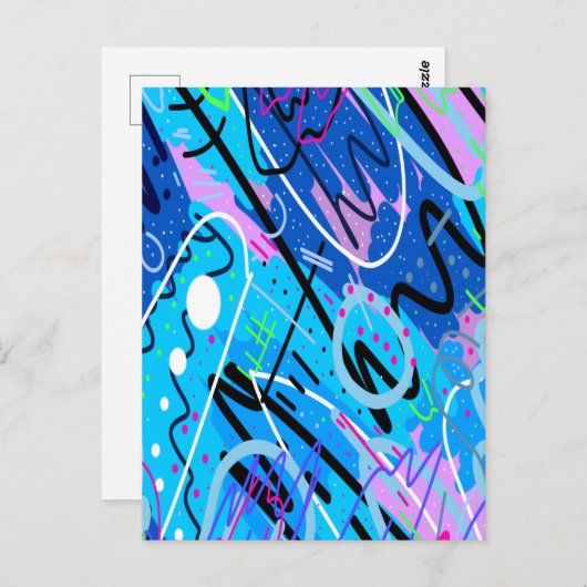 Konstellationen Abstrakter Kunst Postkarte (Vorne/Hinten)