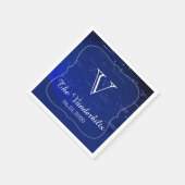 Konstellationen auf Blue Wedding Napkin Serviette (Ecke)
