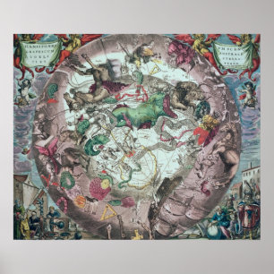 Konstellationen der südlichen Hemisphäre Poster