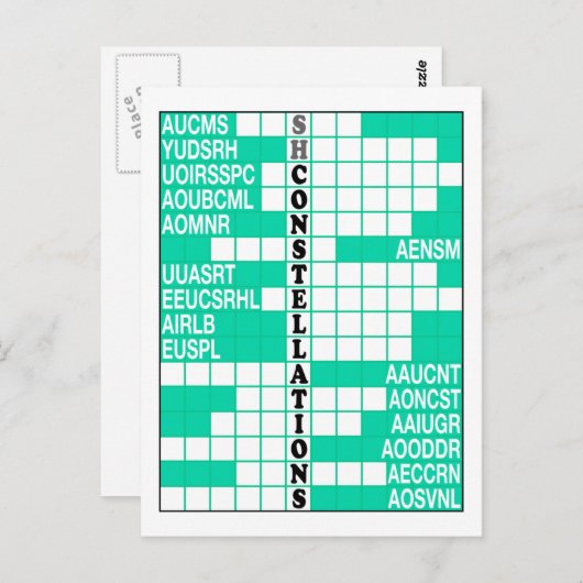 Konstellationen der südlichen Hemisphäre - Wortsch Postkarte (Vorne/Hinten)