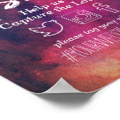 Konstellationen des Hochzeitschläfennebels Poster (Ecke)