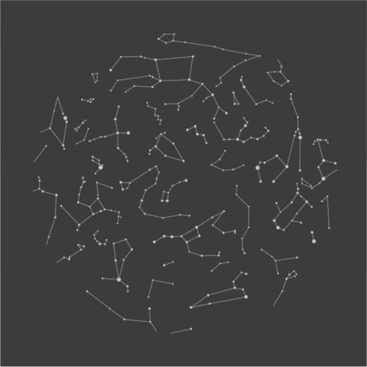 Konstellationen in der Nordhalbkugel Aufkleber (Vorderseite)