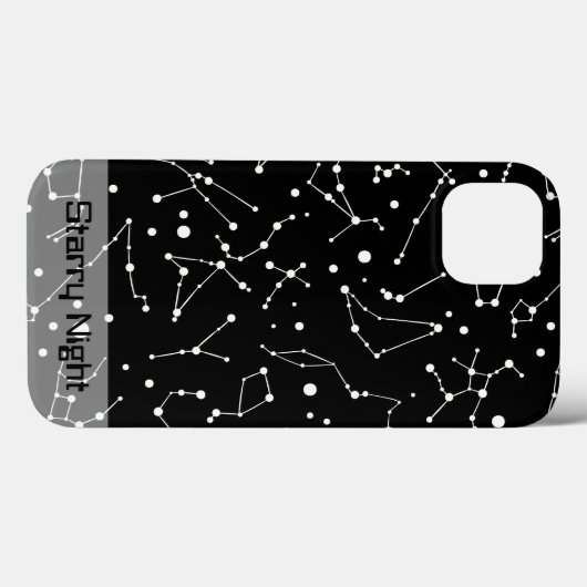 Konstellationen in Weiß im Schwarzen Raum Case-Mate iPhone Hülle (Rückseite (Horizontal))