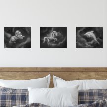 Konstellationen von Löwen, Einhorn und Dolphin