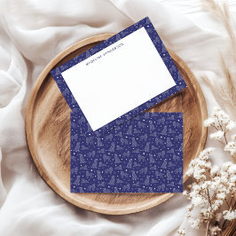 Konstellationen von weißen Hunden dunkelblaues Mon Mitteilungskarte