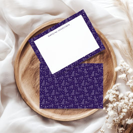 Konstellationen von weißen Hunden Dunkles Lila Mon Mitteilungskarte