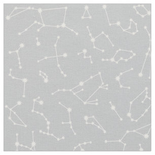 Konstellations-Gewebe - Silber Stoff