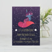 Konstellationsfuchs Einladung (Stehend Vorderseite)