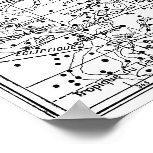 Konstellationskarte Poster (Ecke)