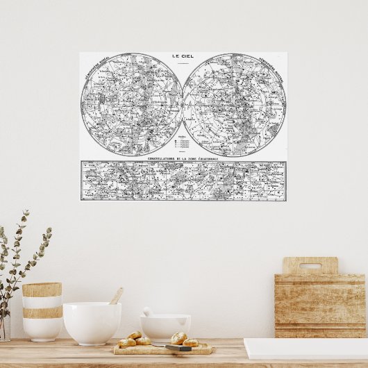Konstellationskarte Poster (Küche)