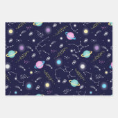 Konstellationsmuster Geschenkpapier Set (Vorderseite 3)