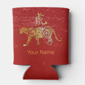 Konstellationszeichen für Tiger-Chinesisches Horos Dosenkühler (Rückseite)