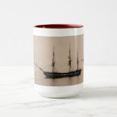 Konstitution an historischem Schiff Anker Tasse (Zentrum)