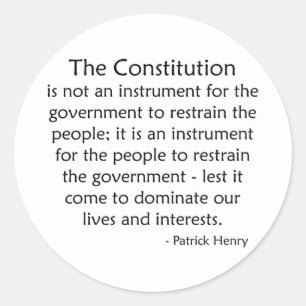 Konstitution Runder Aufkleber
