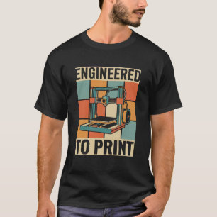 Konstruiert zum Drucken Ingenieur Retro T-Shirt