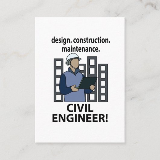 Konstrukteur für zivile Ingenieure, Ziviler Ingeni Visitenkarte (Vorderseite)