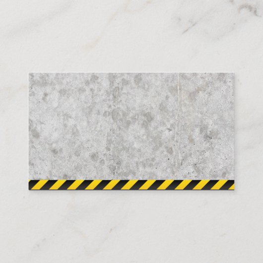 Konstruktion | Arbeitnehmer | Zuhause Builder Visitenkarte (Rückseite)