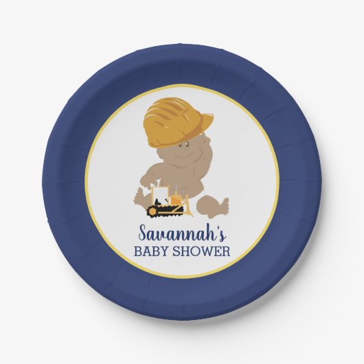 Konstruktion Baby Ethnic Baby Duschpapierplatte Pappteller (Vorderseite)