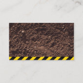 Konstruktion | Bagger | Entwicklung von Immobilien Visitenkarte (Rückseite)