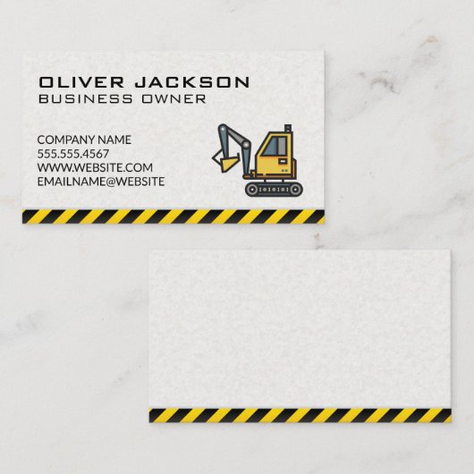 Konstruktion | Bagger Visitenkarte (Vorne/Hinten)