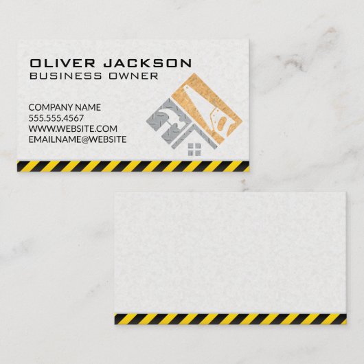 Konstruktion | Baggerfahrzeug | Real Anwesen Visitenkarte (Vorne/Hinten)