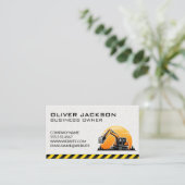 Konstruktion | Baggerfahrzeug Visitenkarte (Stehend Vorderseite)