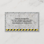 Konstruktion | Beton | Road Roller Blue Print Visitenkarte (Rückseite)