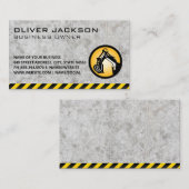 Konstruktion | Betonfarben | Earth Dozer | Builder Visitenkarte (Vorne/Hinten)