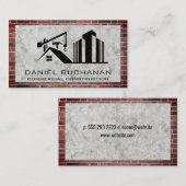 Konstruktion | Betonfarben | Ziegelmauer Visitenkarte (Vorne/Hinten)