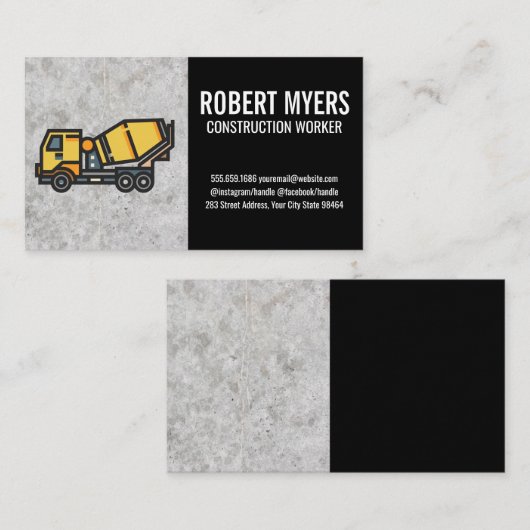 Konstruktion | Betonmischer Terminkarte (Vorne/Hinten)