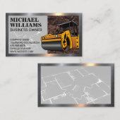 Konstruktion | Blueprints | Dampfwalze Visitenkarte (Vorne/Hinten)