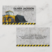 Konstruktion | Bull Dozer | Schwermaschinen Visitenkarte (Vorne/Hinten)