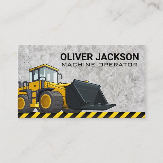 Konstruktion | Bull Dozer | Schwermaschinen Visitenkarte (Vorderseite)