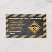 Konstruktion | Contractor Business Card Visitenkarte (Vorderseite)
