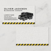 Konstruktion | Dump Truck Illustration Visitenkarte (Vorne/Hinten)