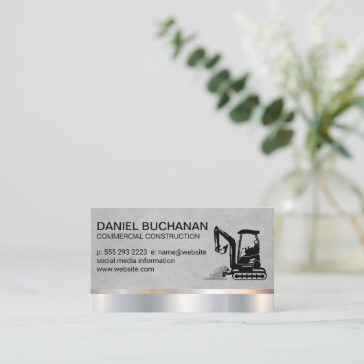 Konstruktion | Earth Digger | Dozer Visitenkarte (Stehend Vorderseite)