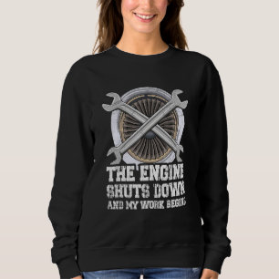 Konstruktion eines Flugzeugbetriebs für einen Flug Sweatshirt
