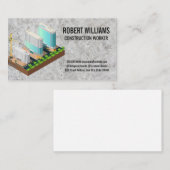 Konstruktion | Entwicklung von Immobilien Terminkarte (Vorne/Hinten)