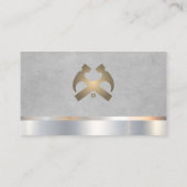 Konstruktion | Hammer und Dachziegel Visitenkarte (Rückseite)